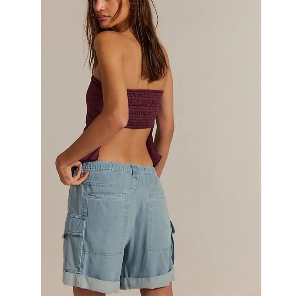 NWOT Frankie washed cargo shorts by Free People in size Large - Picture 2 of 16